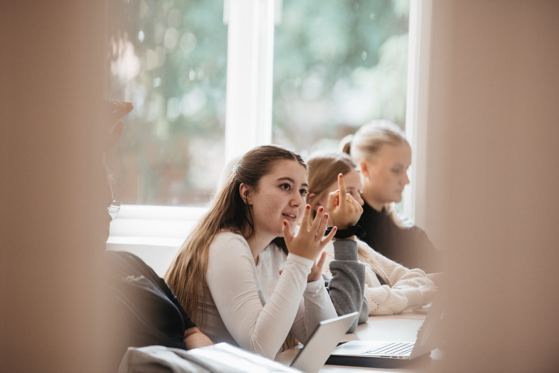 Elev i klasseværelse